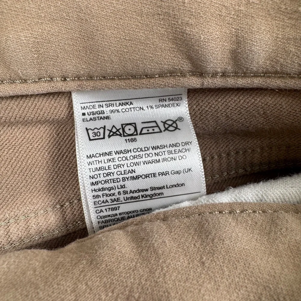 Banana Republic The Traveler Slim Fit Khaki Pants Mens 33x28 Tan Chino Stretch‎
